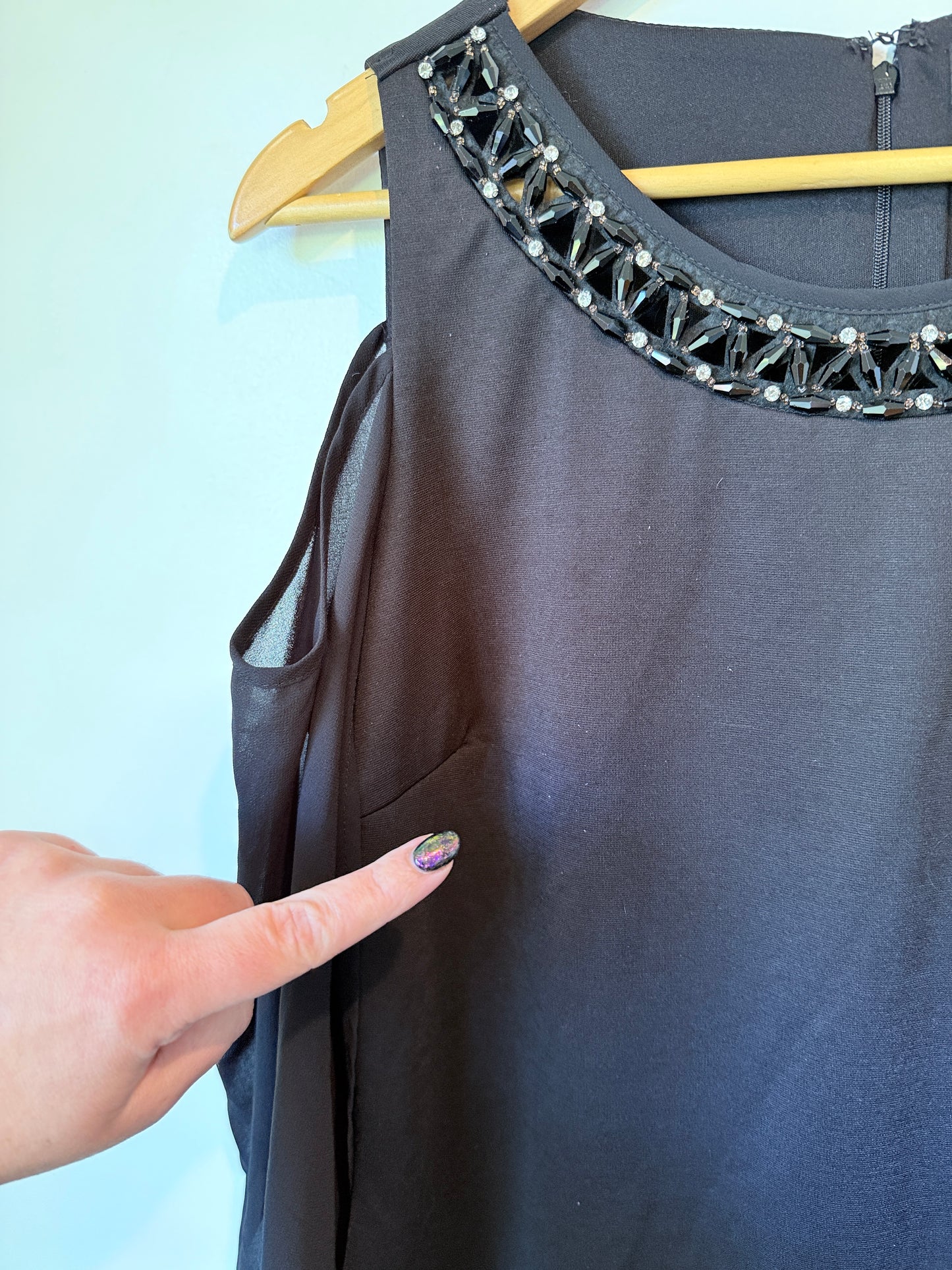 Kazo Cold-shoulder Cocktail Dress Size L