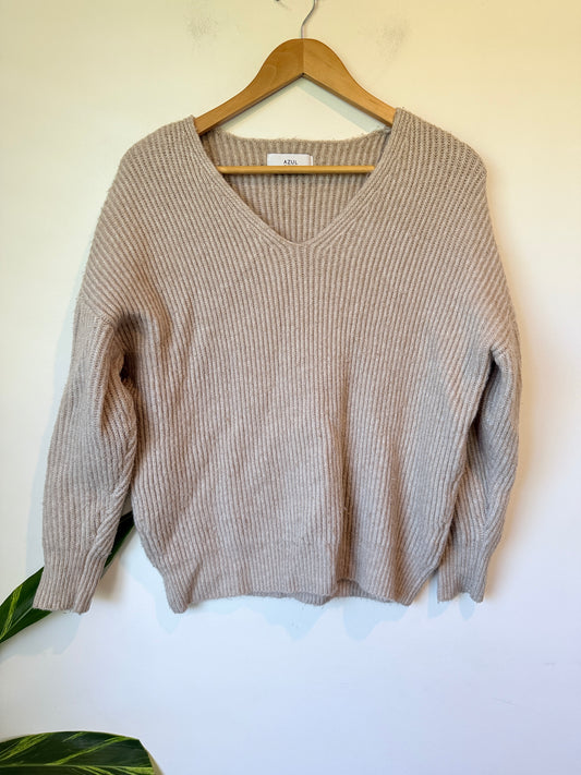 Azul V-neck Ribbed Sweater Size S