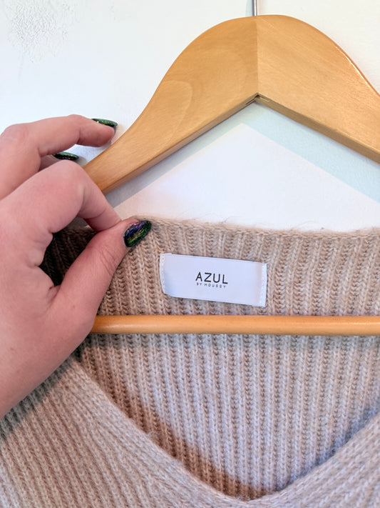 Azul V-neck Ribbed Sweater Size S