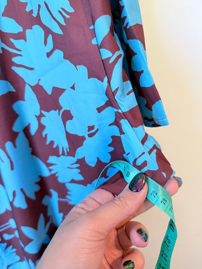 Brand Unknown Floral Printed Kaftan Dress Size 5XL | U/Arm to U/Arm 72cm