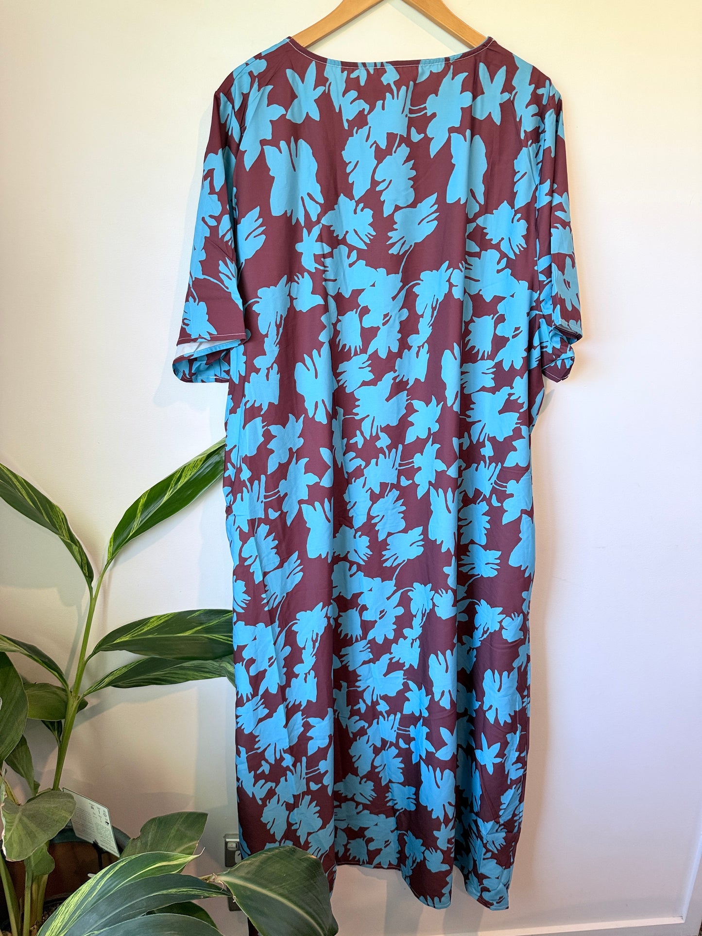 Brand Unknown Floral Printed Kaftan Dress Size 5XL | U/Arm to U/Arm 72cm