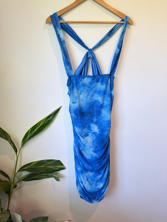Brand Unknown Ruched Sleeveless Bodycon Dress Size U/Arm to U/Arm 54cm