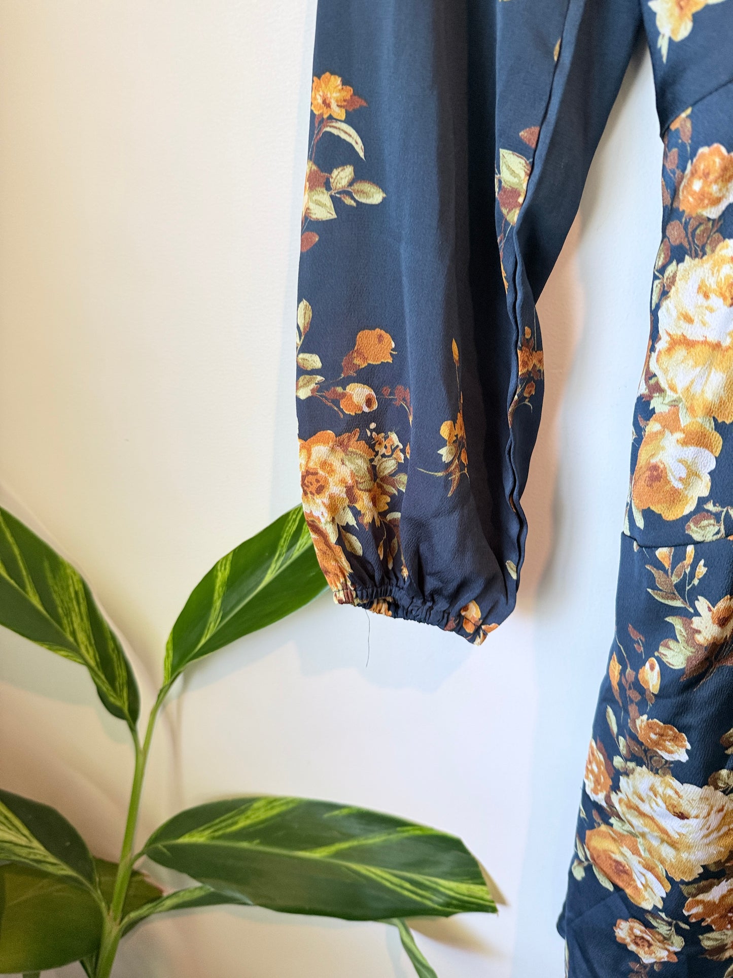 Pagani Floral Print Satin Wrap Dress Size 6