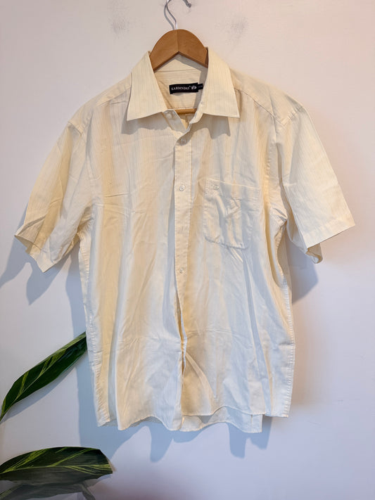 Kardindas Short-sleeve Button-up Shirt Size 17 1/2/43 | U/Arm to U/Arm 63cm
