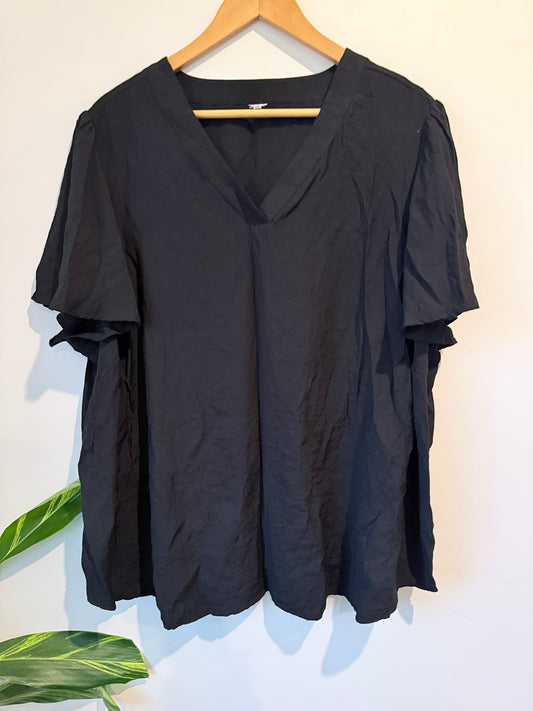 Brand Unknown V-neck And Short Sleeves Size U/Arm to U/Arm 70cm