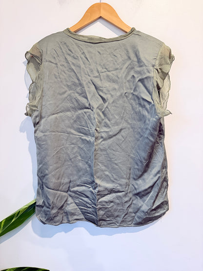 Natacha Relaxed-fit V-neck Top Size U/Arm to U/Arm 53cm