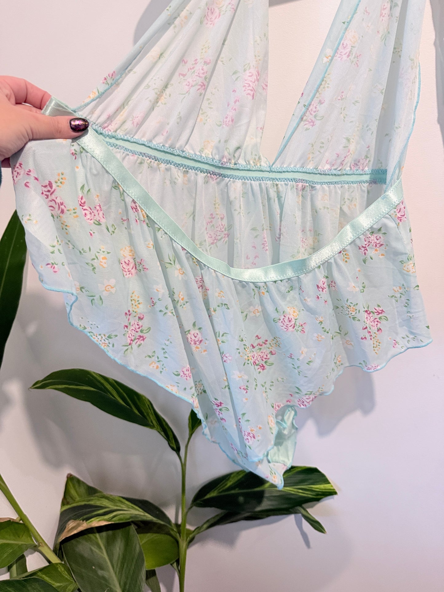 Brand Unknown Coquette-style Floral Romper Size 5XL