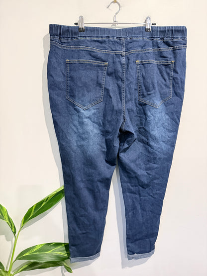 High Waist Pull-on Jogger Jeans Size U/Arm to U/Arm 53cm