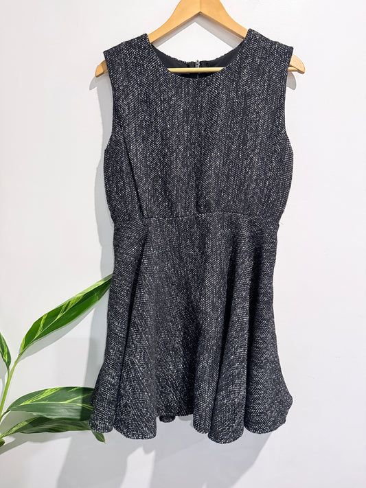 Fabric: Sleeveless Seamed Tweed Dress Size XL | U/Arm to U/Arm 50cm