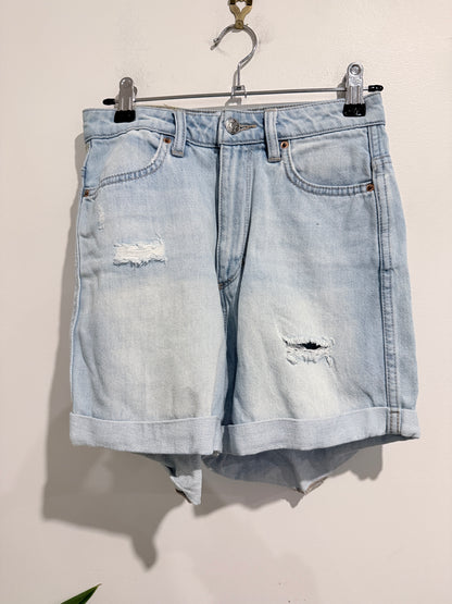 Lee High-waisted Distressed Denim Shorts Size 6
