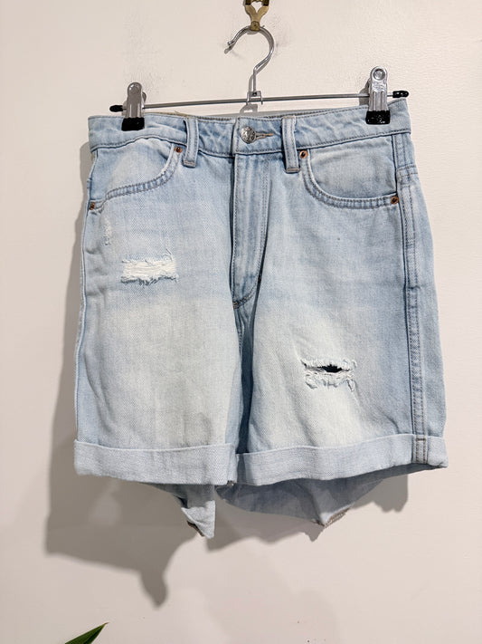 Lee High-waisted Distressed Denim Shorts Size 6