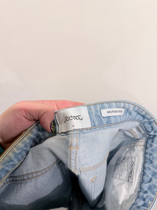 Lee High-waisted Distressed Denim Shorts Size 6