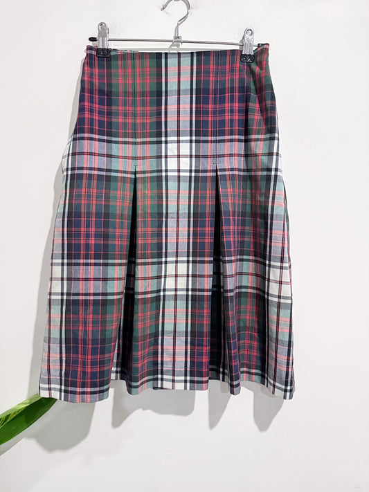 Elizabeth Michael Tartan Plaid Pleated Skirt Size 6