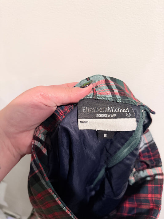 Elizabeth Michael Tartan Plaid Pleated Skirt Size 6