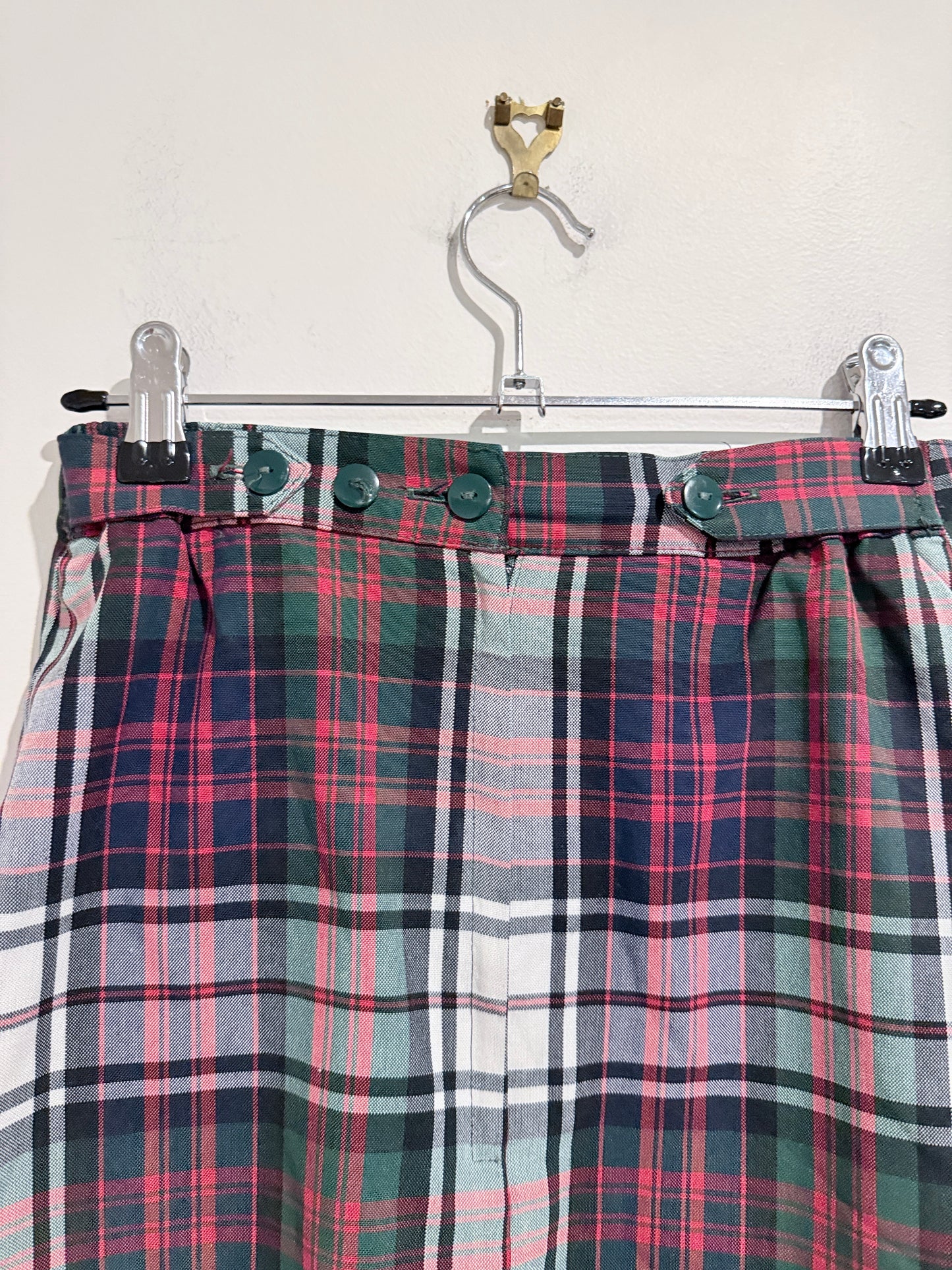 Elizabeth Michael Tartan Plaid Pleated Skirt Size 6