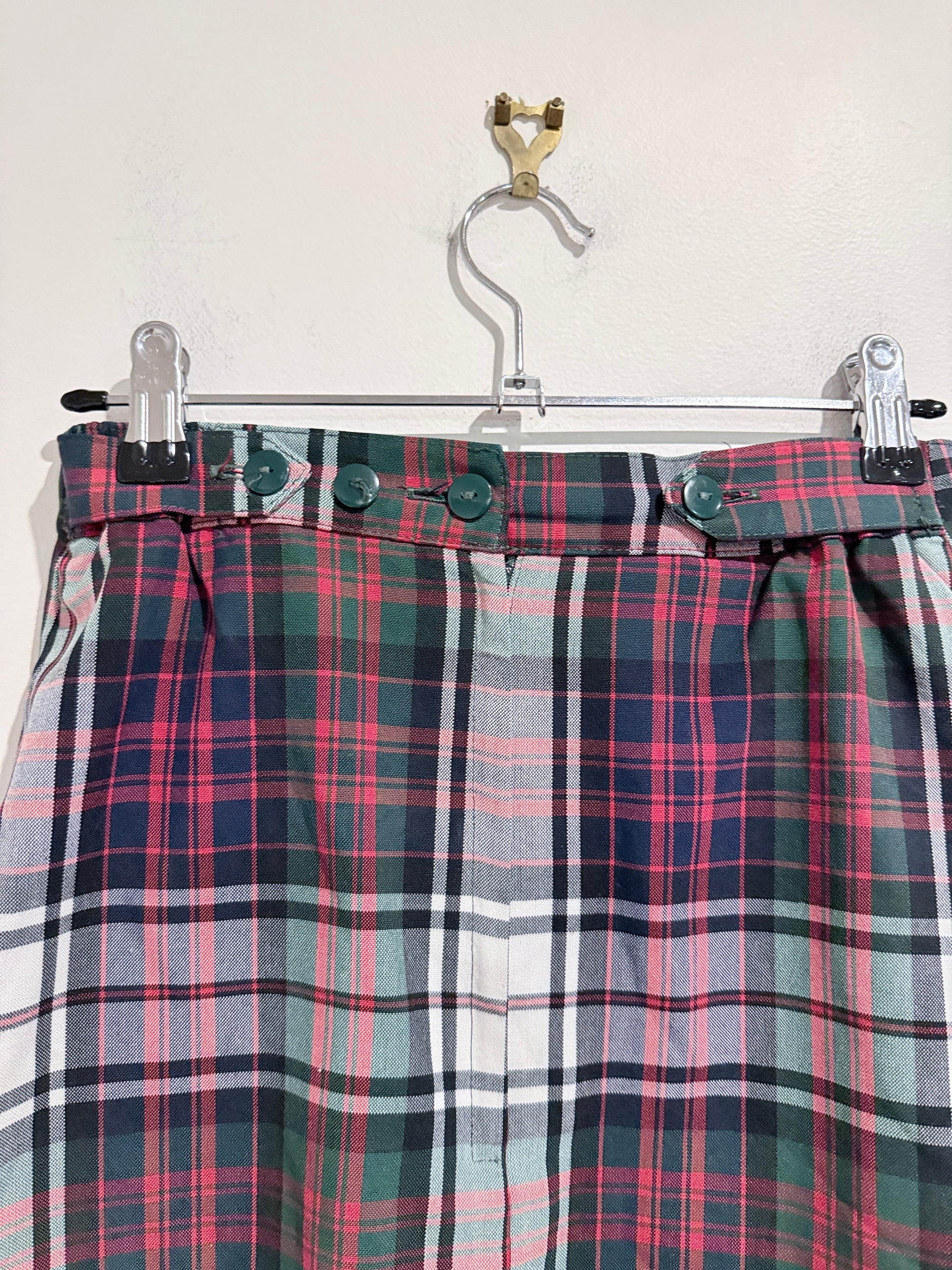 Elizabeth Michael Tartan Plaid Pleated Skirt Size 6