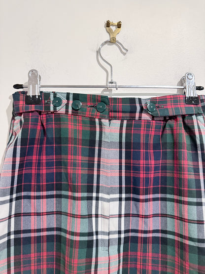 Elizabeth Michael Tartan Plaid Pleated Skirt Size 6
