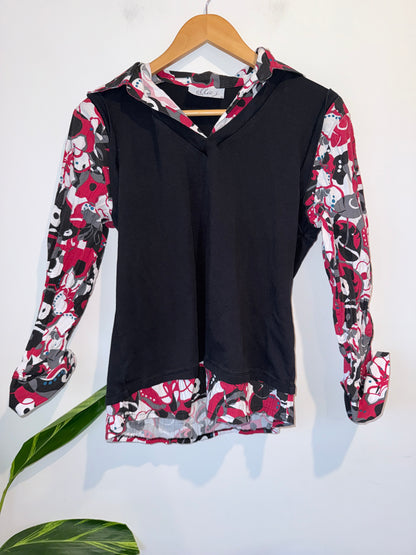 Ella J Cowl Neck Tunic Top Size XL | U/Arm to U/Arm 34cm