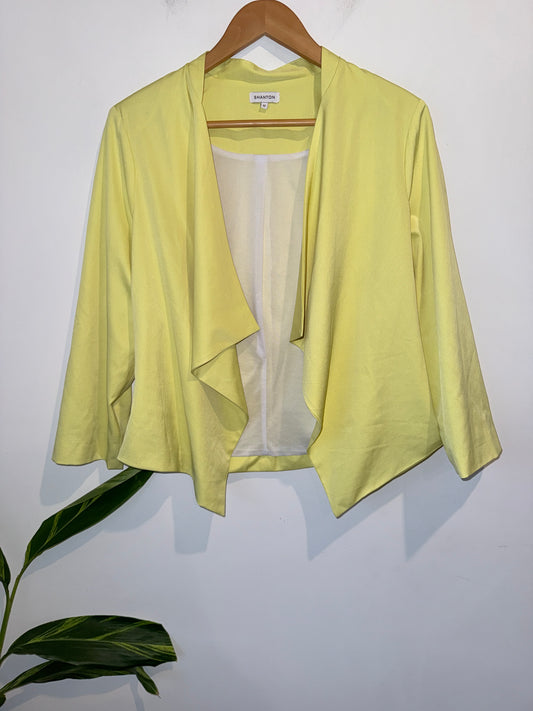 Shanton Stretch 3/4 Sleeve Open Blazer Jacket Size 12