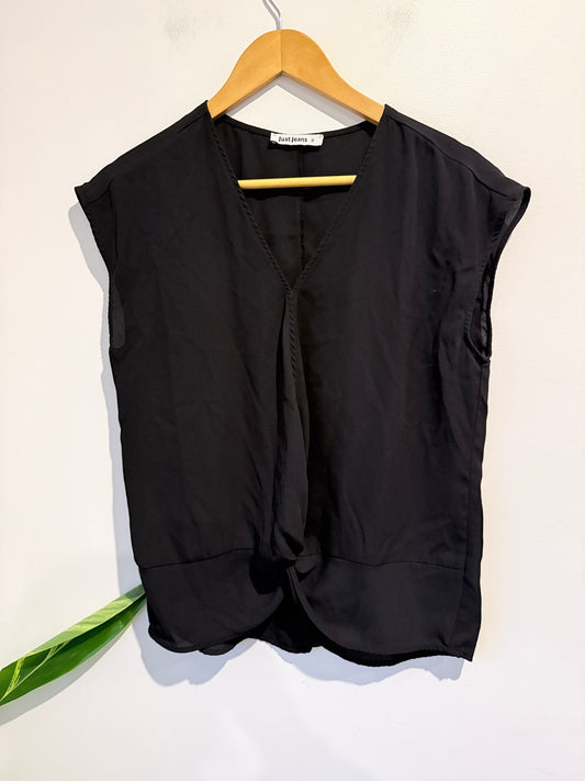 Just Jeans V-neck Cap Sleeve Top Size 8