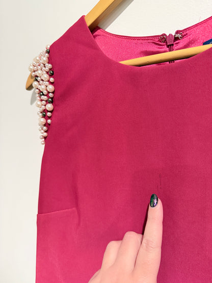 Mei Mei Peplum Colorblock Sheath Dress Size 14