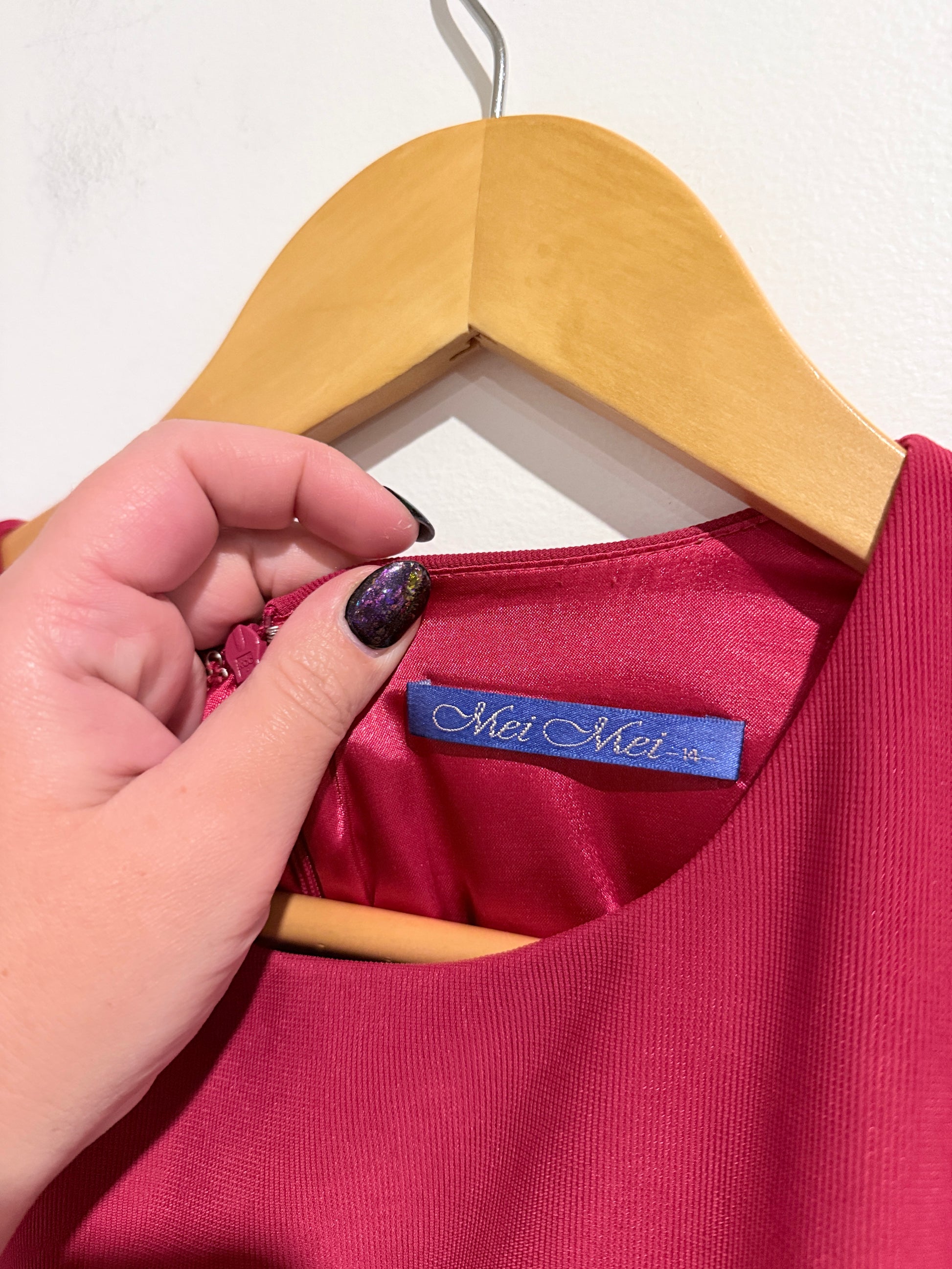 Mei Mei Peplum Colorblock Sheath Dress Size 14