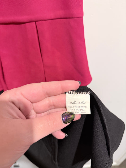 Mei Mei Peplum Colorblock Sheath Dress Size 14
