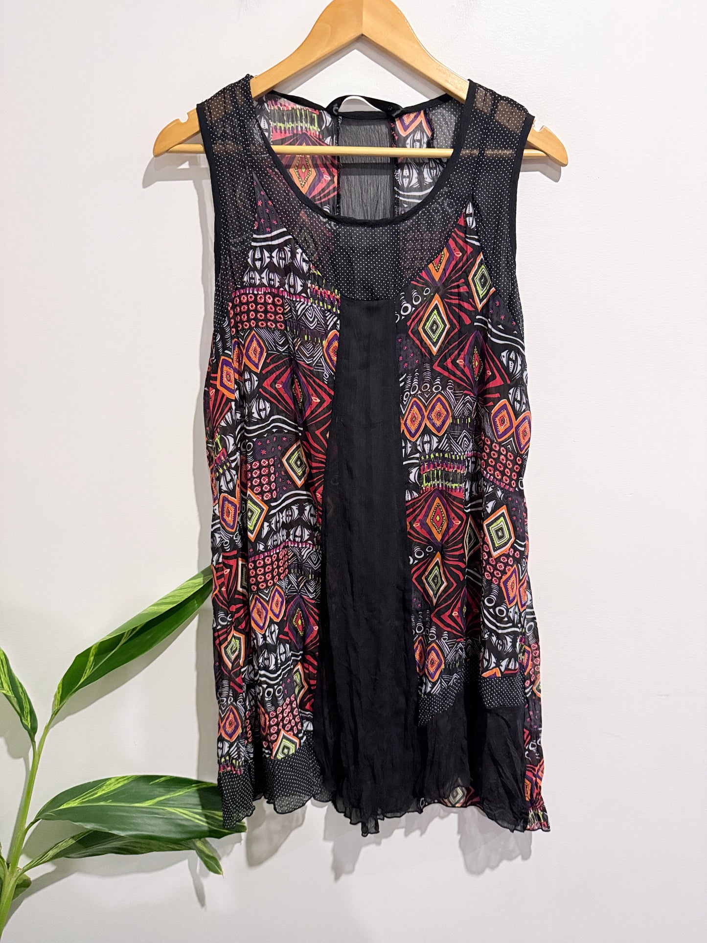 Ella J Sleeveless Boho Tunic Dress Size 14