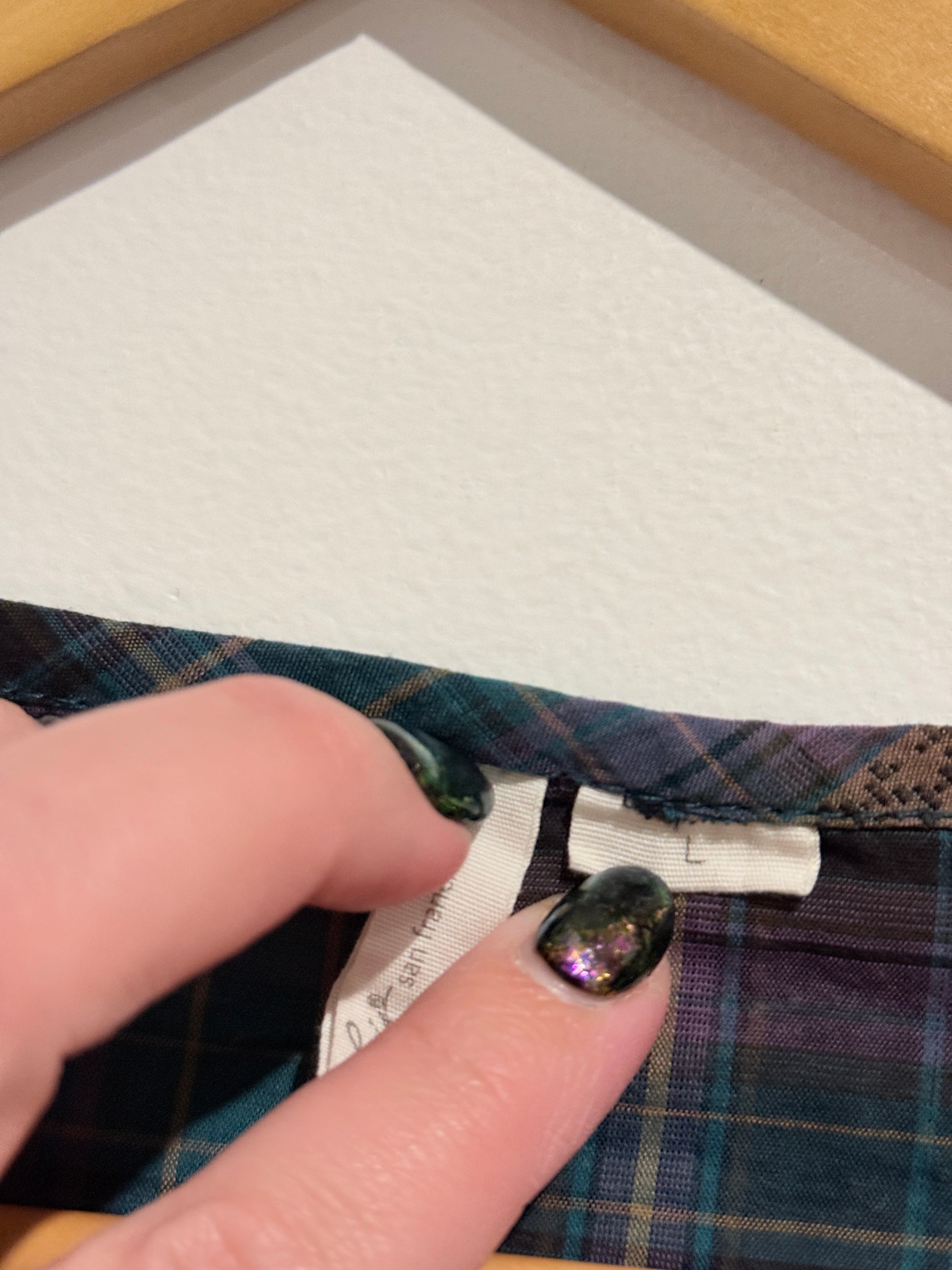 Levi's Plaid/Tartan Babydoll Blouse Size L | U/Arm to U/Arm 52cm