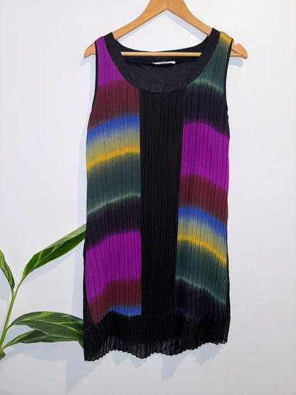 Member Sleeveless Color-blocked Tunic Size S/M | U/Arm to U/Arm 48cm