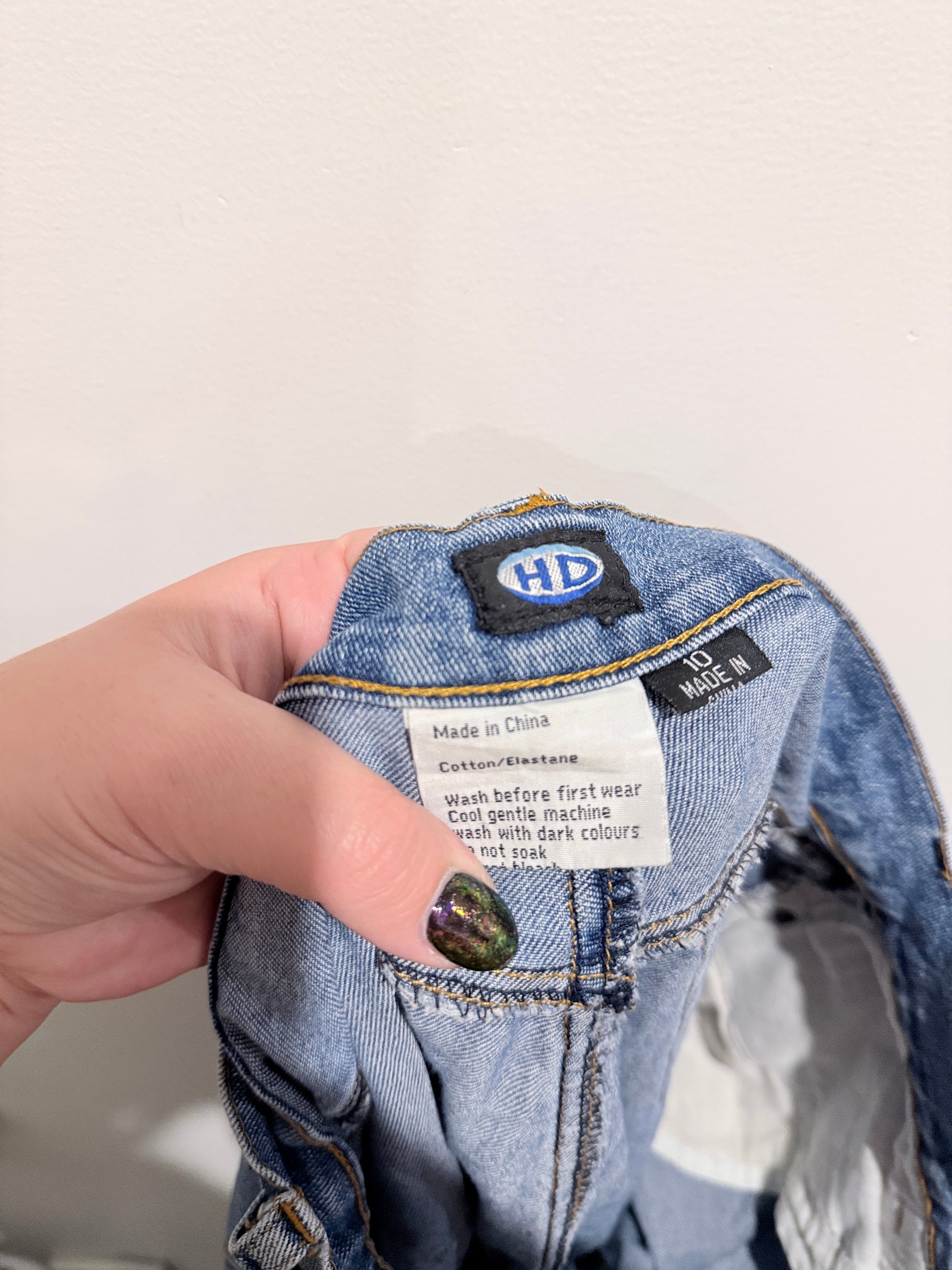 HD Embroidered Floral Embellishments Jeans Size waist 78cm