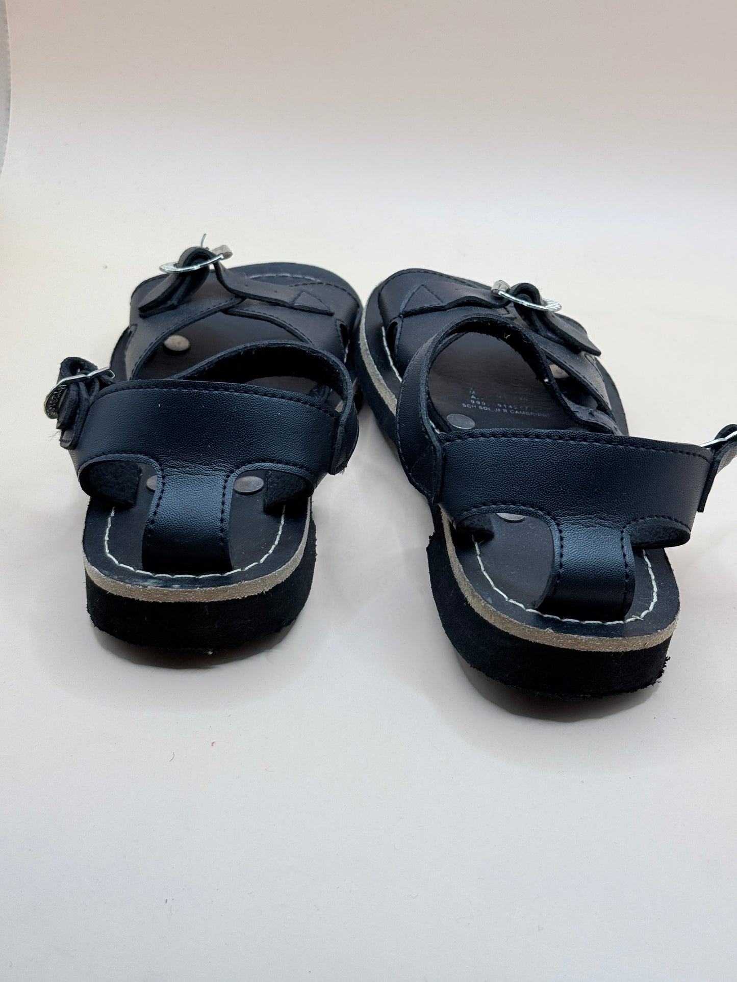 Kids Black Buckle Sandals – Size 12