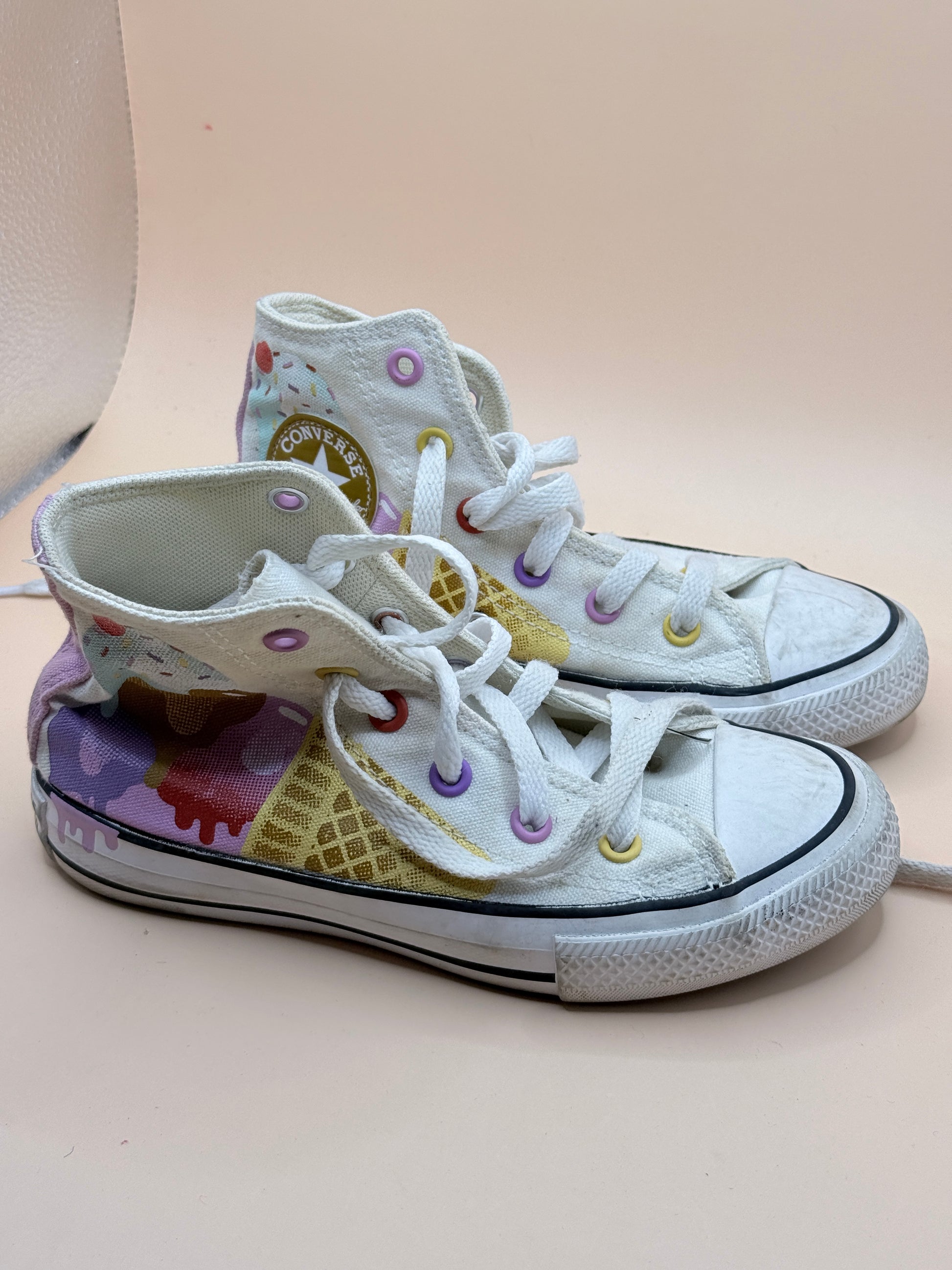 Brand Unknown Kids Converse Ice Cream High Top Sneakers – Size 12