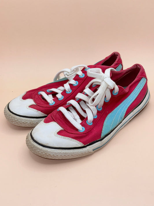 Puma Pink & Blue Canvas Sneakers – Women’s US 5 / UK 4