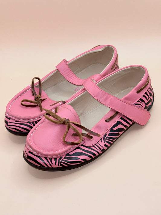 DICA.T’S Pink Zebra Mary Jane Flats – Girls Size 37