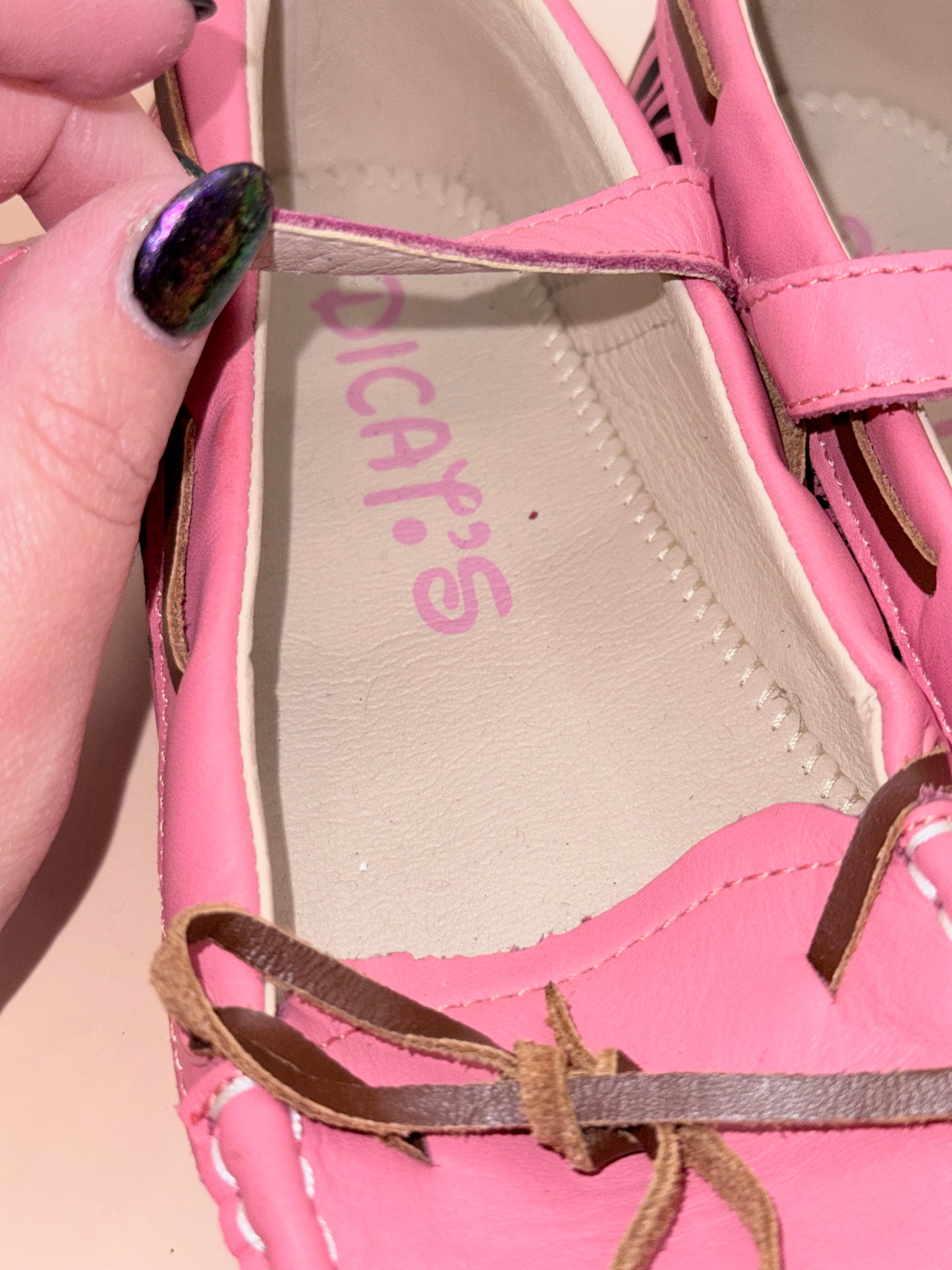 DICA.T’S Pink Zebra Mary Jane Flats – Girls Size 37