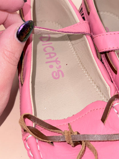 DICA.T’S Pink Zebra Mary Jane Flats – Girls Size 37
