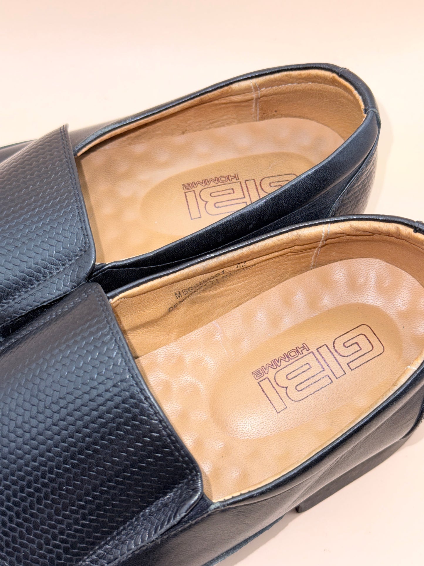 Brand Unknown Gibi Homme Black Leather Slip-on Dress Shoes – Size 42