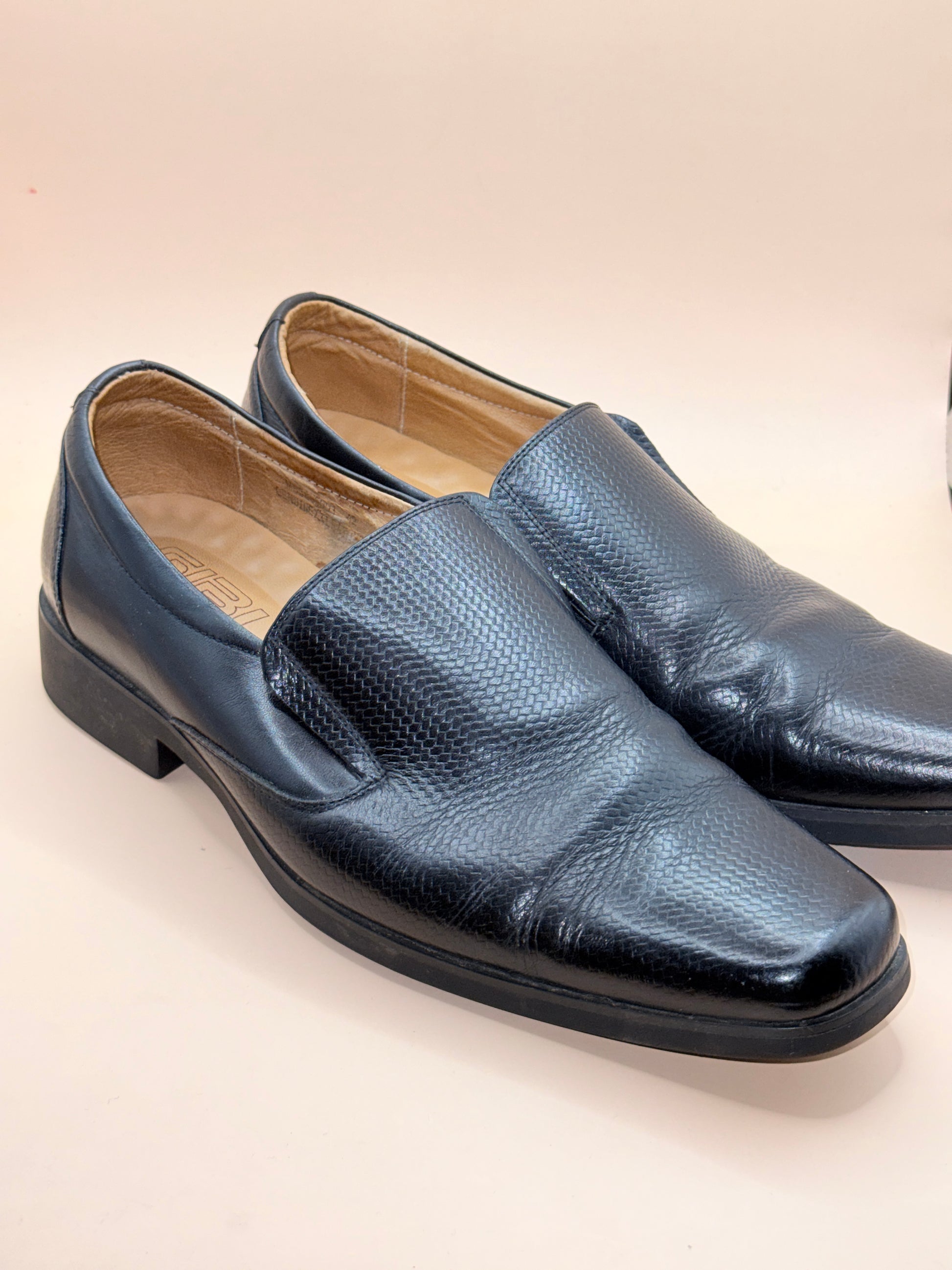 Brand Unknown Gibi Homme Black Leather Slip-on Dress Shoes – Size 42