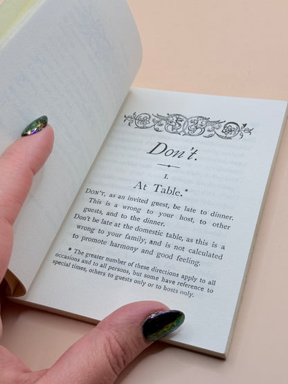 Don't: Manual Of Mistakes And Improprieties More Or Less Prevalent In Conduct And Speech By Bell Oliver Bunce