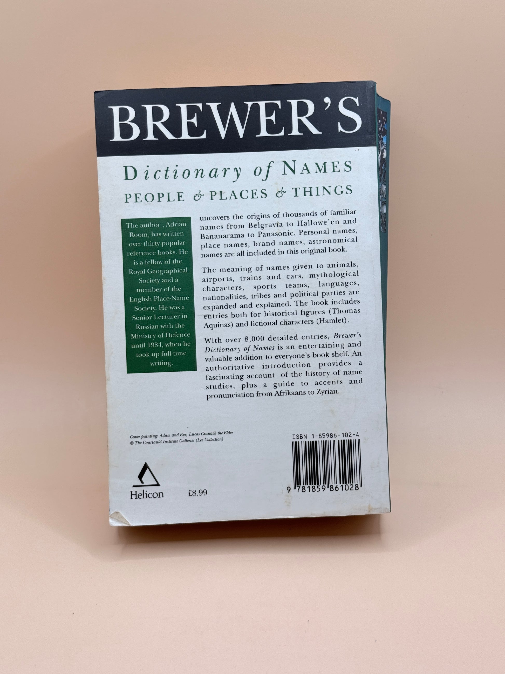Brewer's Dictionary Of Names By Adrian Room