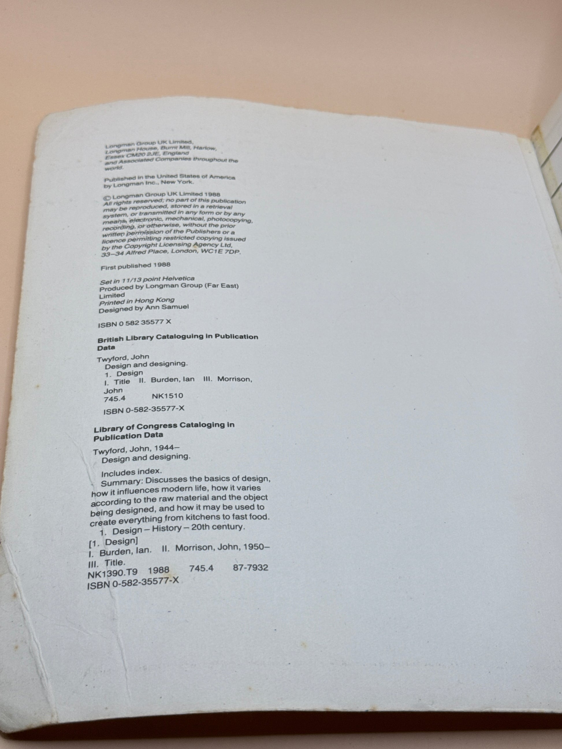 Design And Designing By Ian Burden, John Morrison And John Twyford