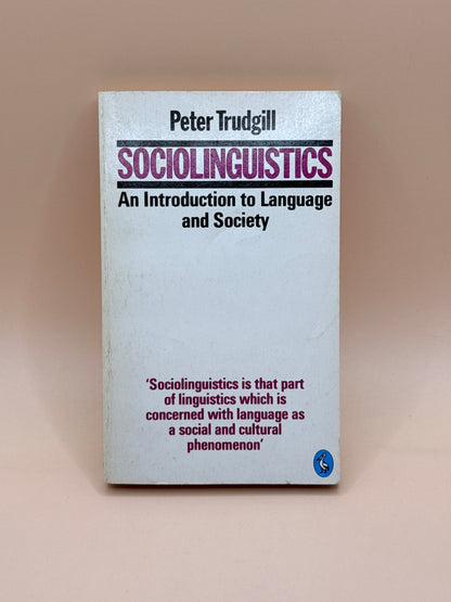 Sociolinguistics By Peter Trudgill