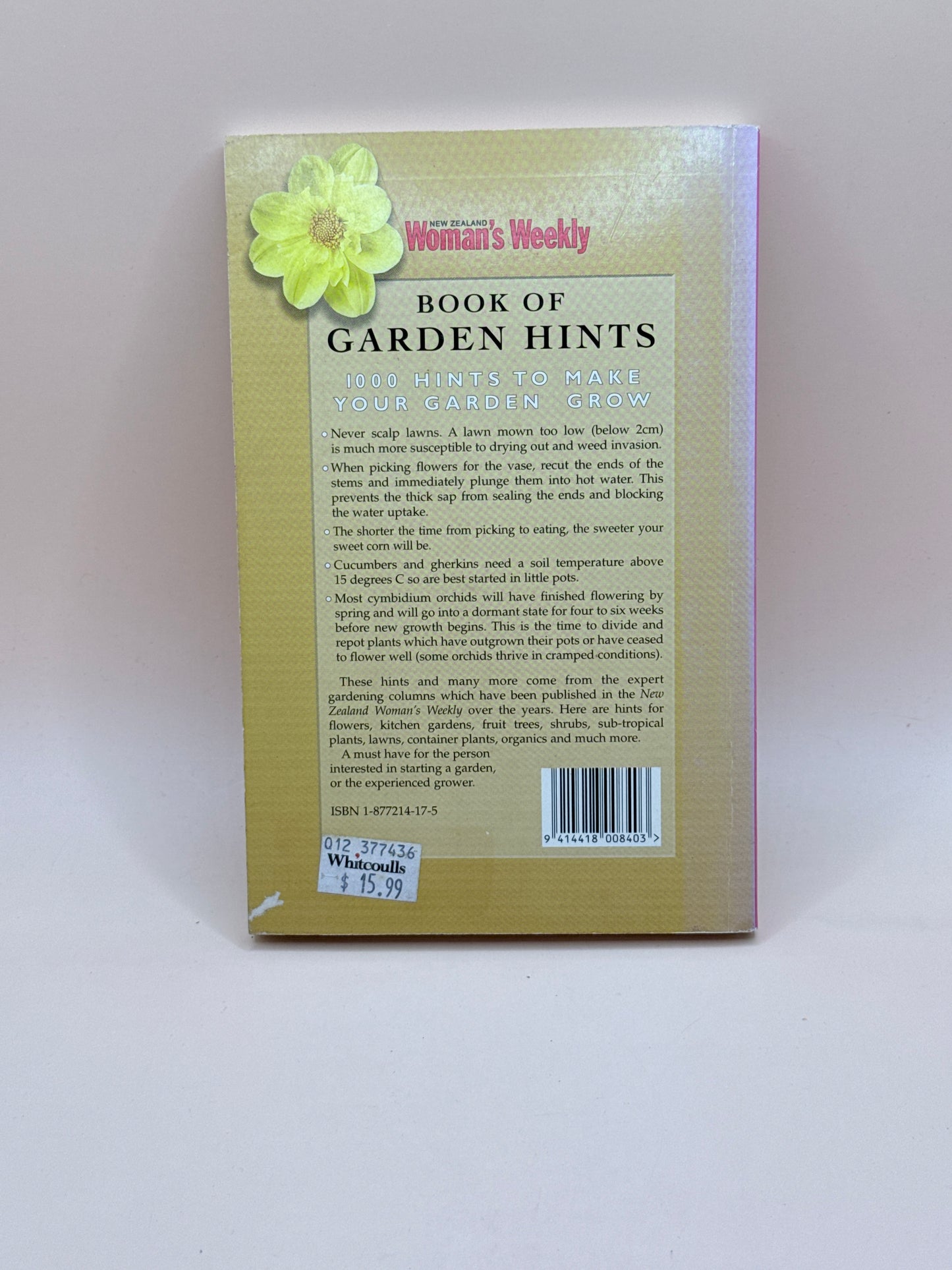 Book Of Garden Hints By New Zealand Woman’s Weekly