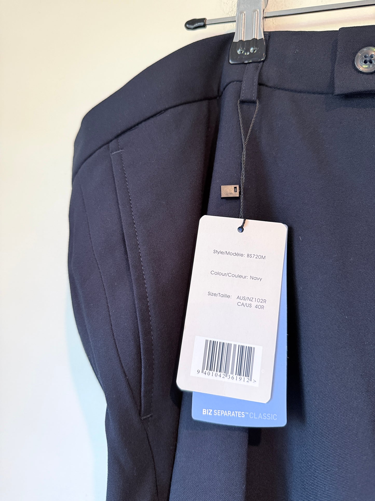 BIZ Classic Suit Trousers Navy Size AUS/NZ 102R