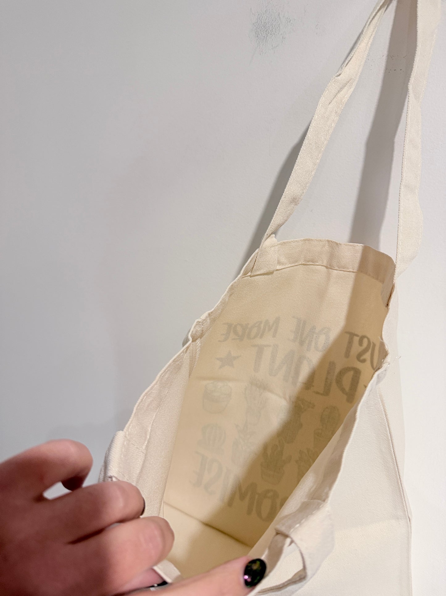 Just One More Plant Canvas Tote Bag Reusable Shopping Bag