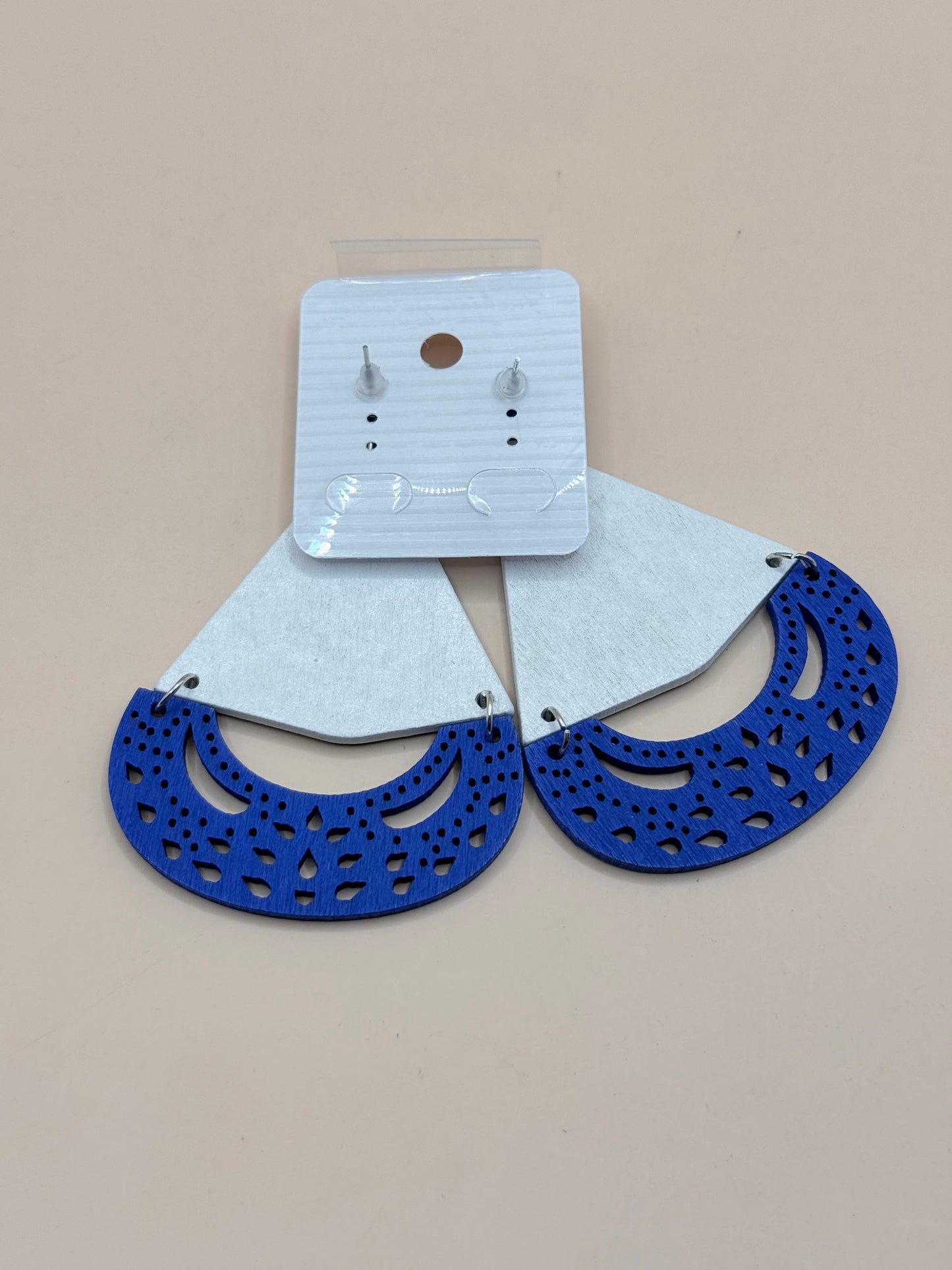Blue Boho Geometric Statement Earrings Fashion Jewellery