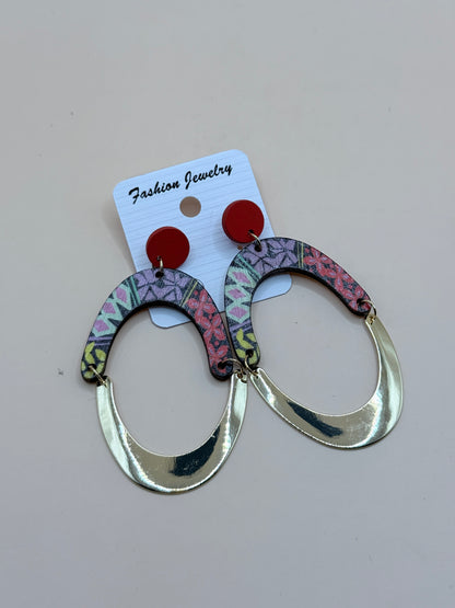 Boho Pattern Drop Earrings Fashion Jewellery