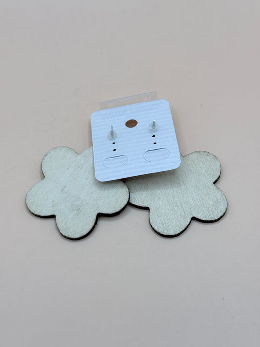 Boho Floral Wooden Drop Earrings Fashion Jewellery