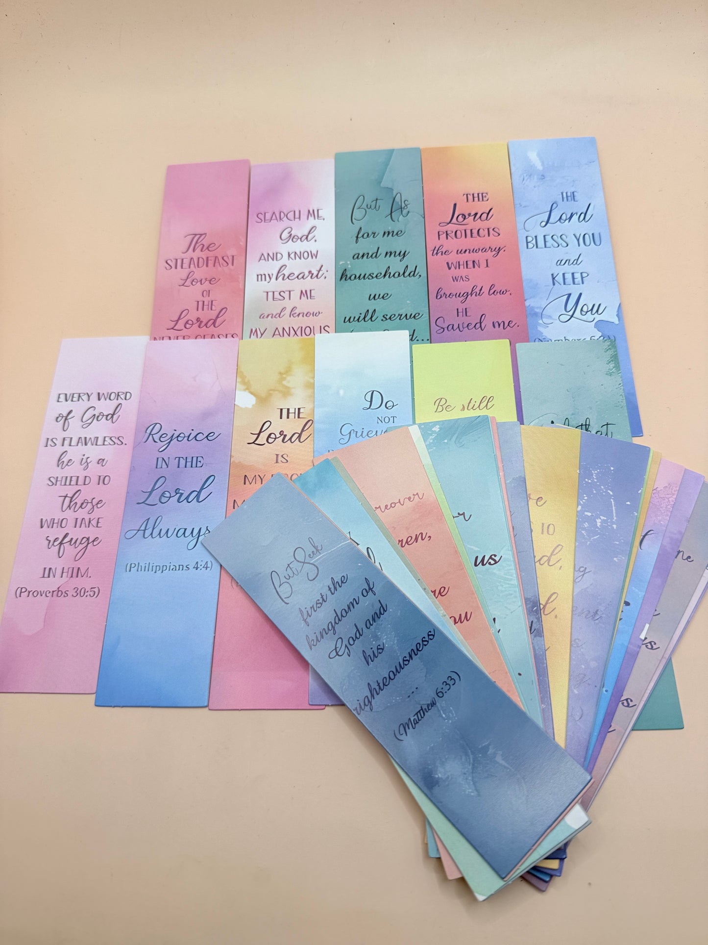 Inspirational Christian Bible Verse Bookmark Set